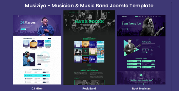 Musiziya - Joomla 5 Musician and Music Band Joomla Template
